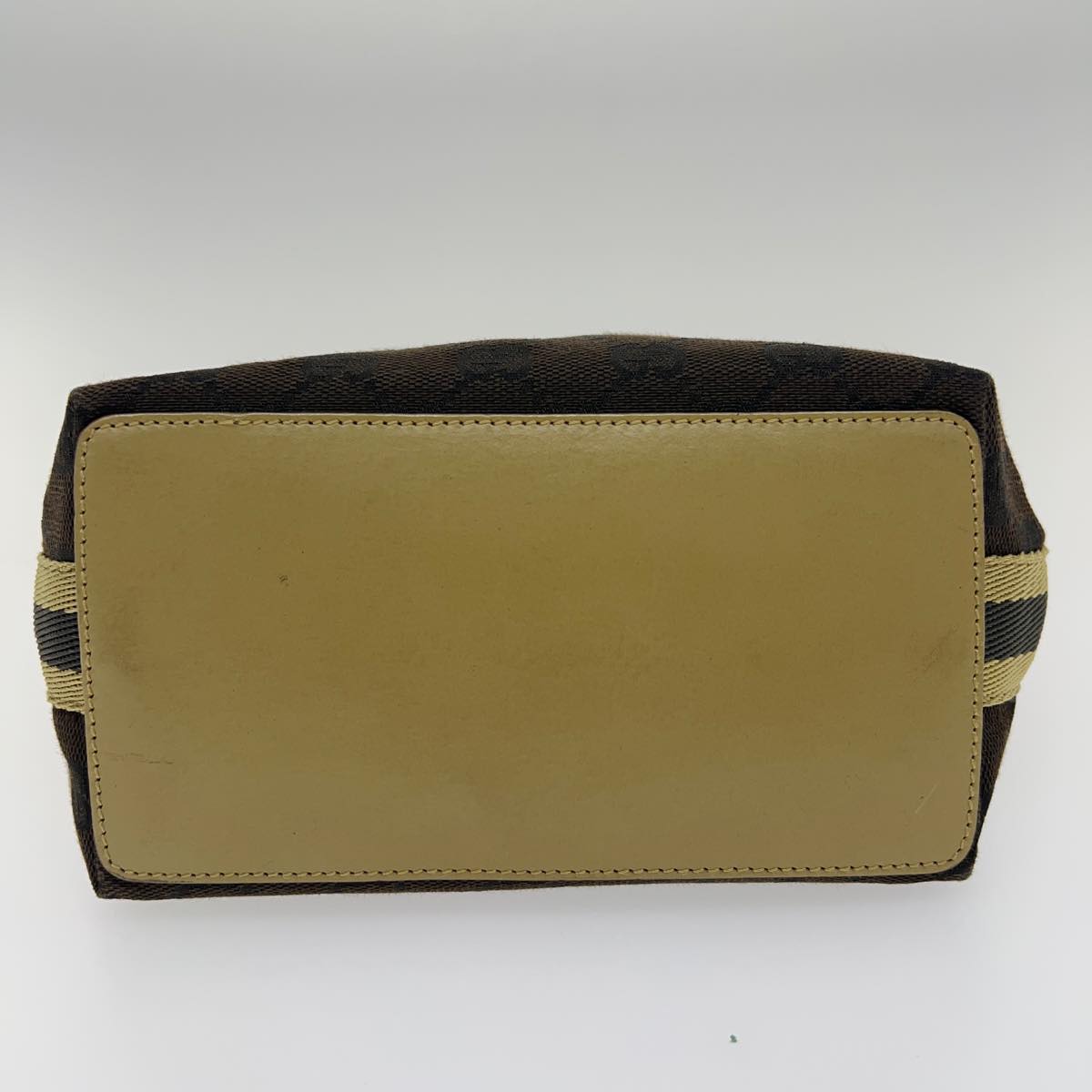 GUCCI Sherry Line GG Canvas Tote Bag Khaki Beige ar7449