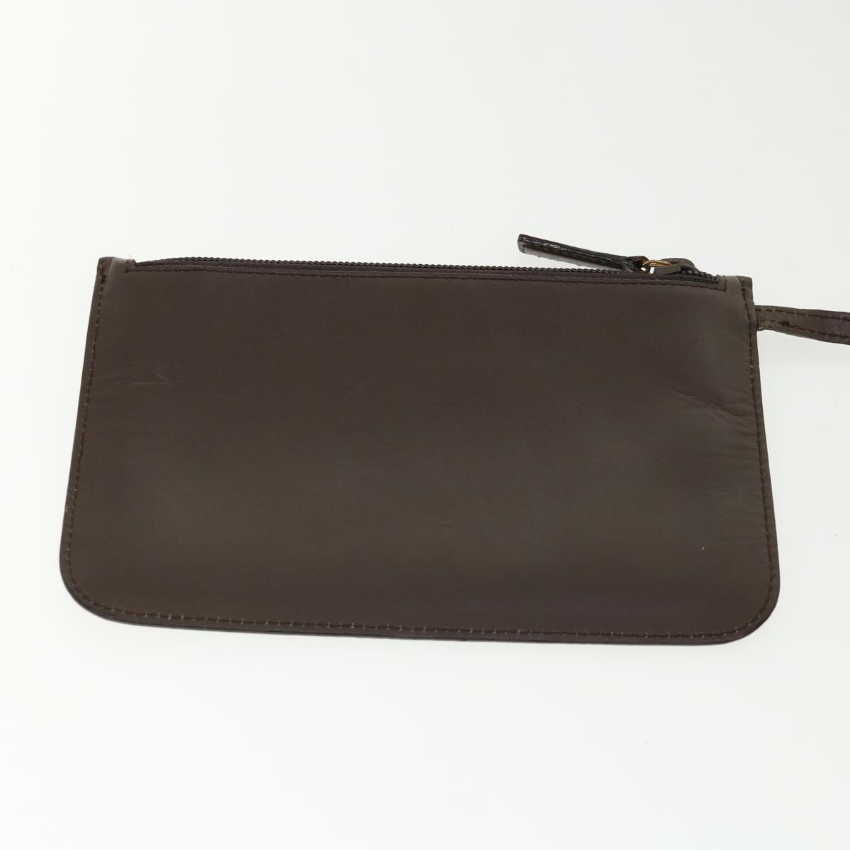 GUCCI Bamboo Hand Bag Leather Brown ar7565