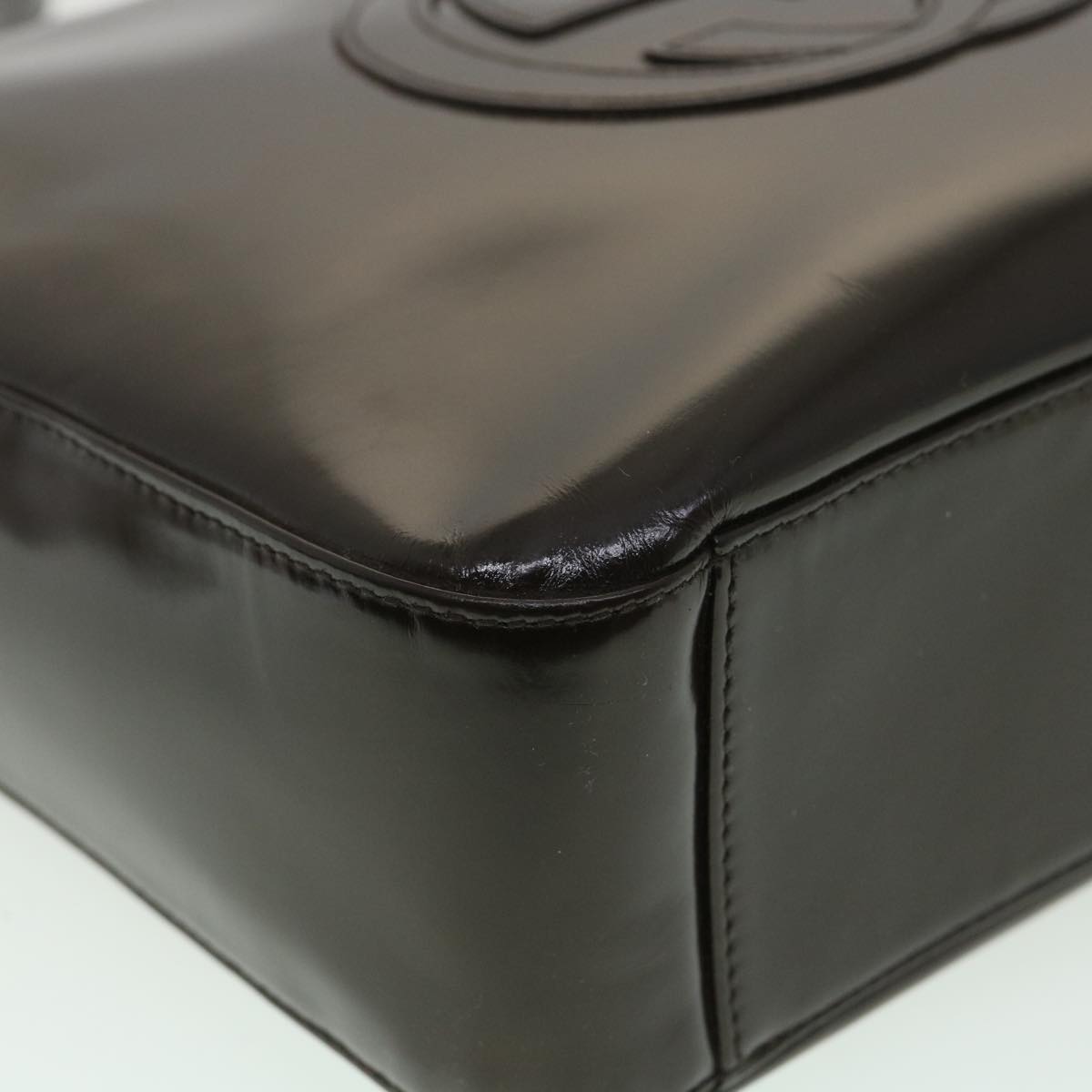 GUCCI Shoulder Bag Leather Brown ar8371