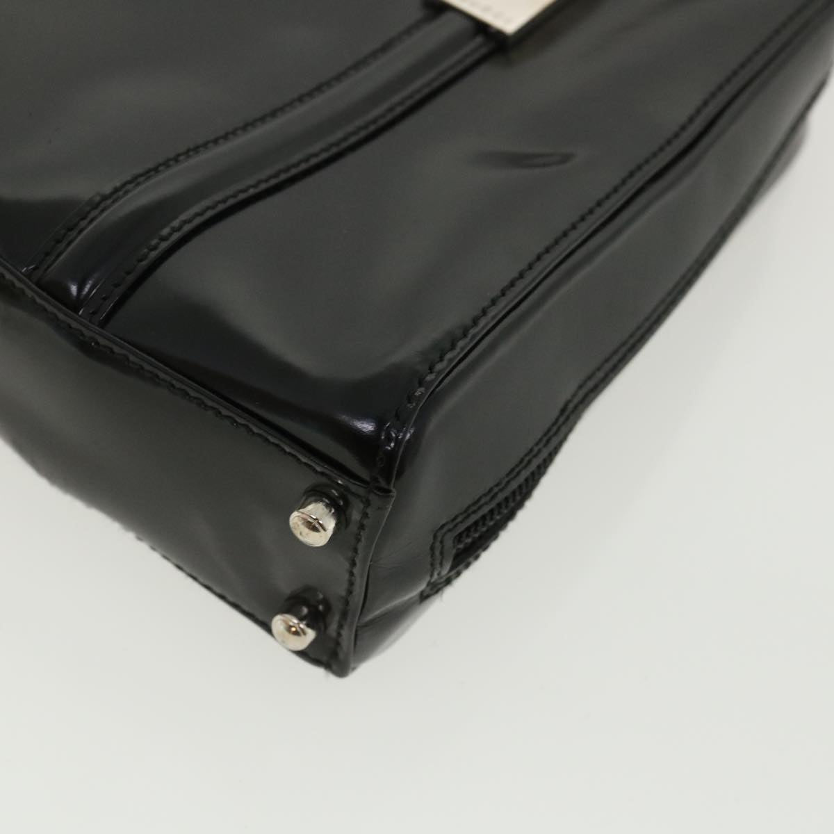 GUCCI Shoulder Bag Patent Leather Black ar8722