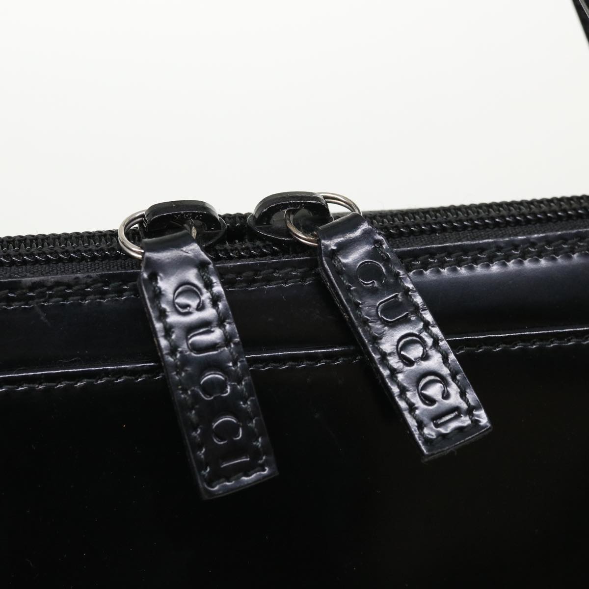 GUCCI Shoulder Bag Patent Leather Black ar8722