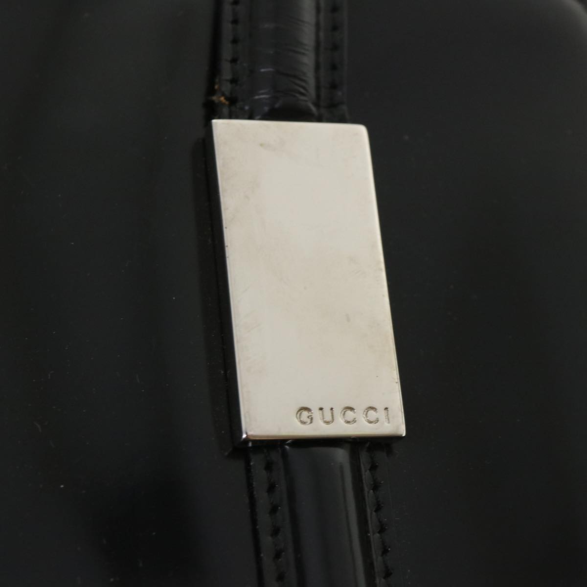 GUCCI Shoulder Bag Patent Leather Black ar8722