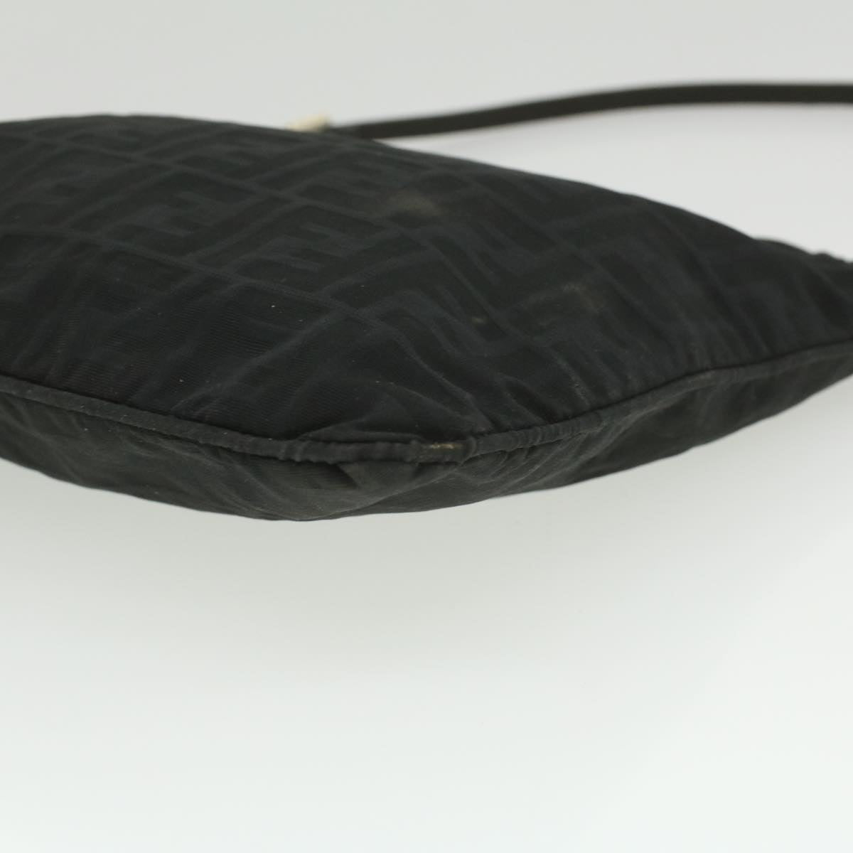 FENDI Zucca Canvas Shoulder Bag Nylon Black ar8812
