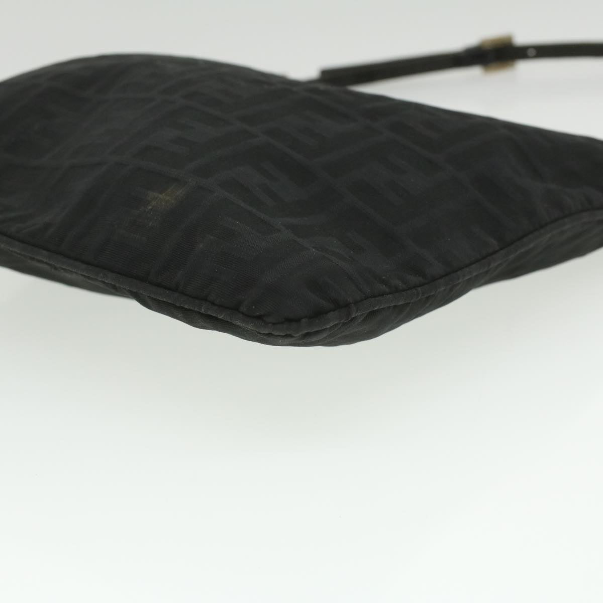 FENDI Zucca Canvas Shoulder Bag Nylon Black ar8812