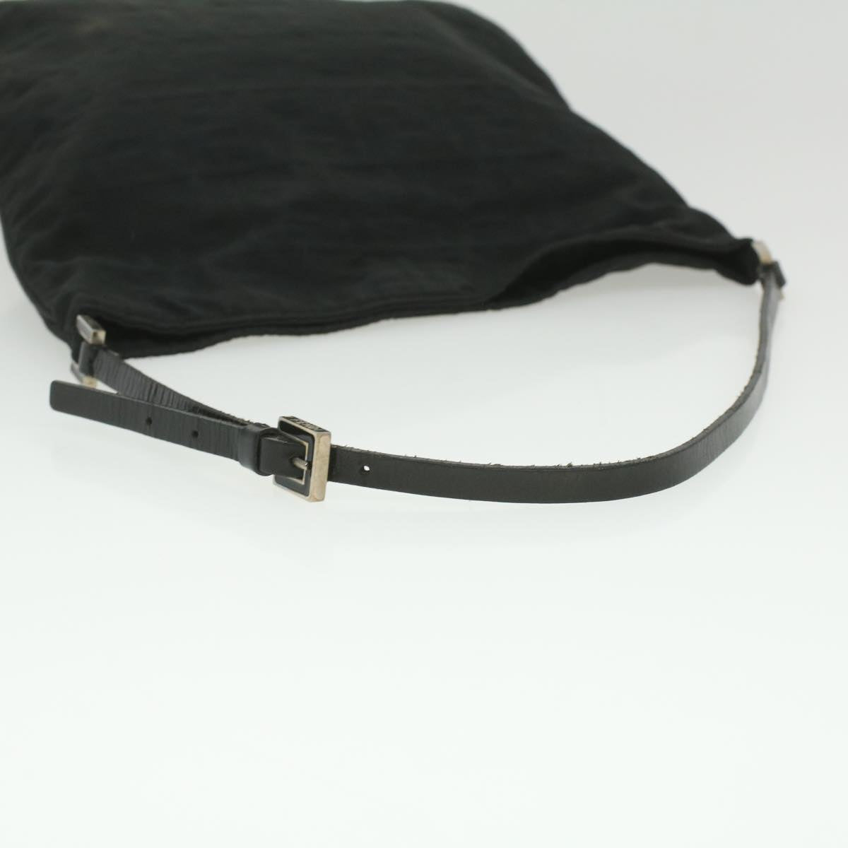 FENDI Zucca Canvas Shoulder Bag Nylon Black ar8812