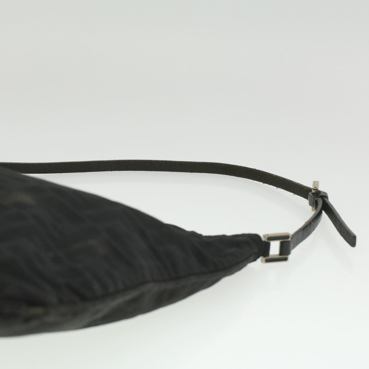 FENDI Zucca Canvas Shoulder Bag Nylon Black ar8812