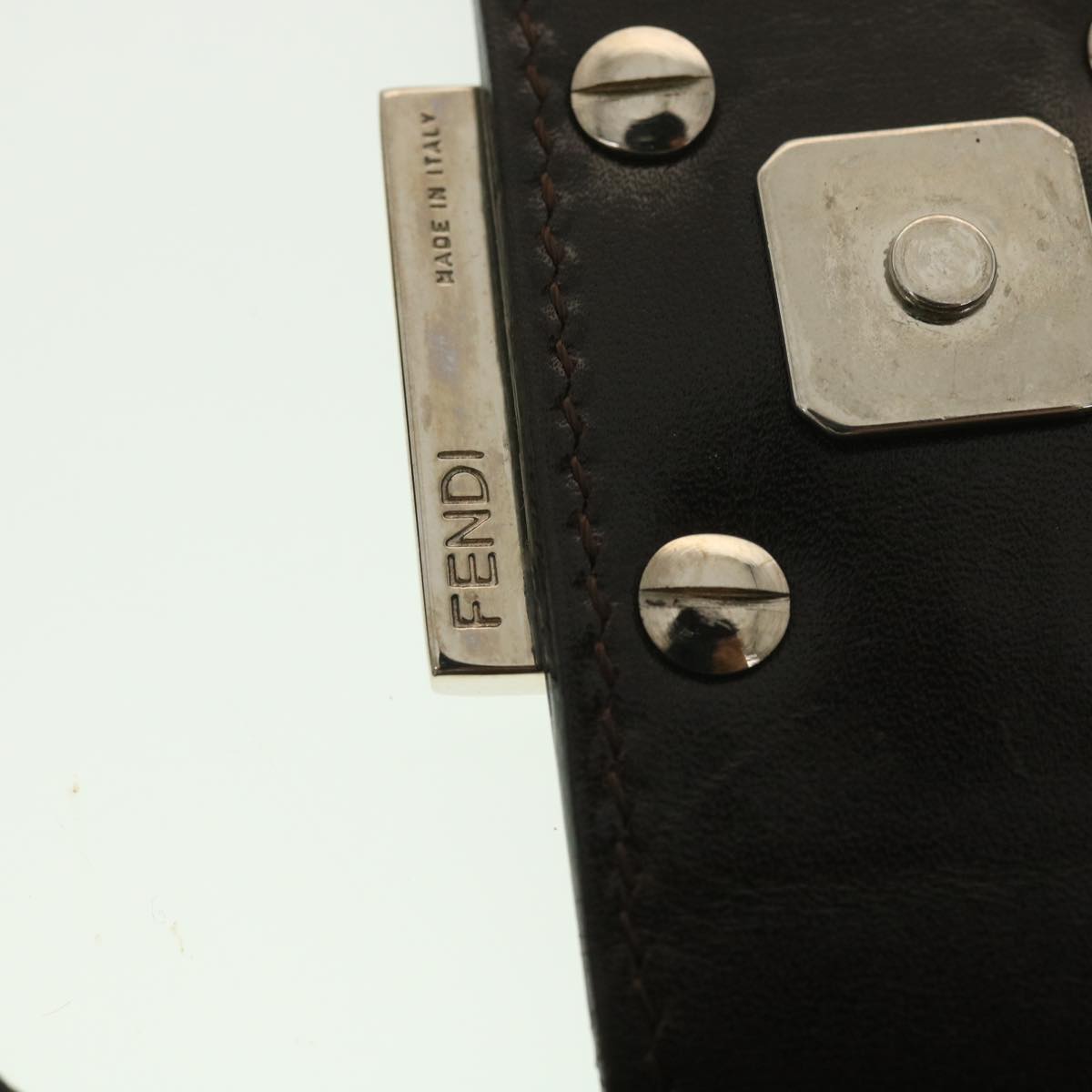 FENDI Zucca Canvas Mamma Baguette Shoulder Bag Brown 2119 26686 008 ar9002