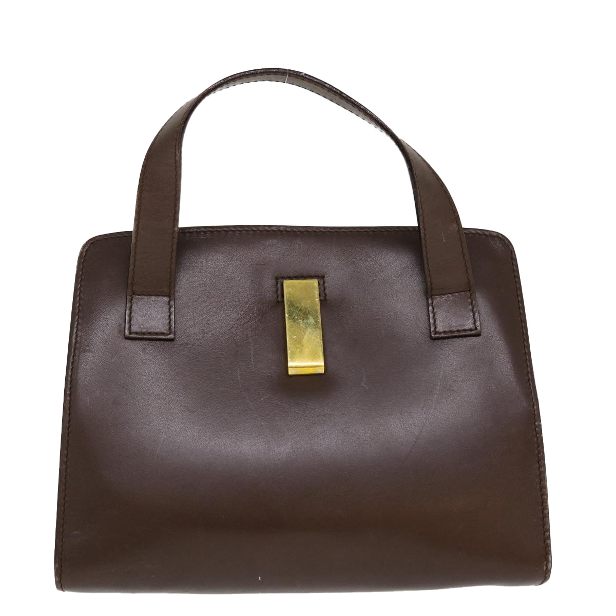 GUCCI Hand Bag Leather Brown  ar9113
