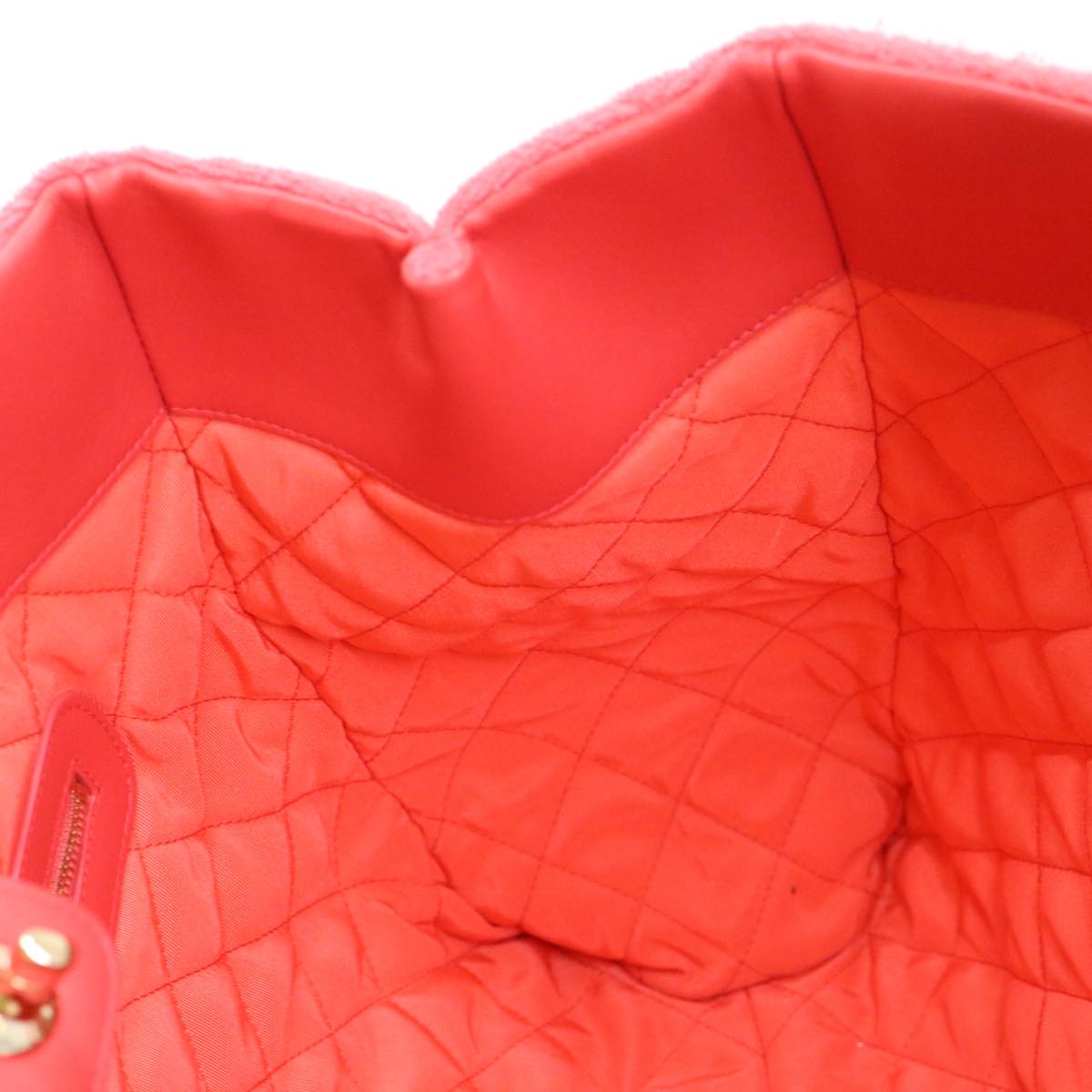 CHANEL Chain Hand Bag Pile 2way Pink CC ar9158A