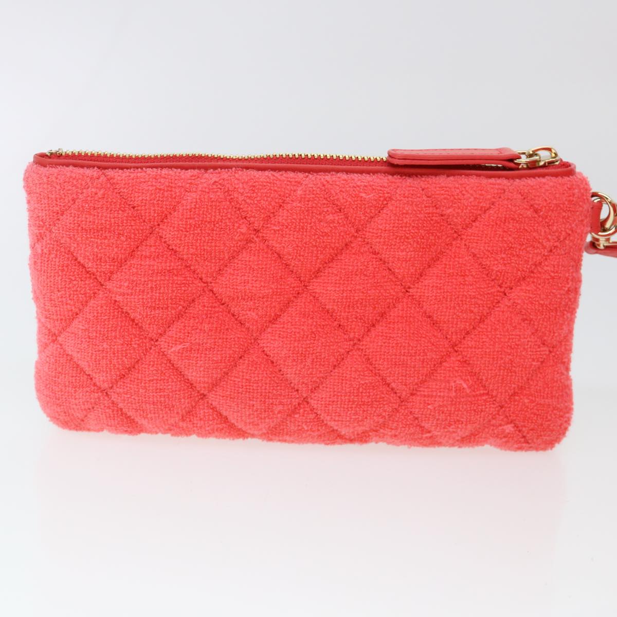 CHANEL Chain Hand Bag Pile 2way Pink CC ar9158A