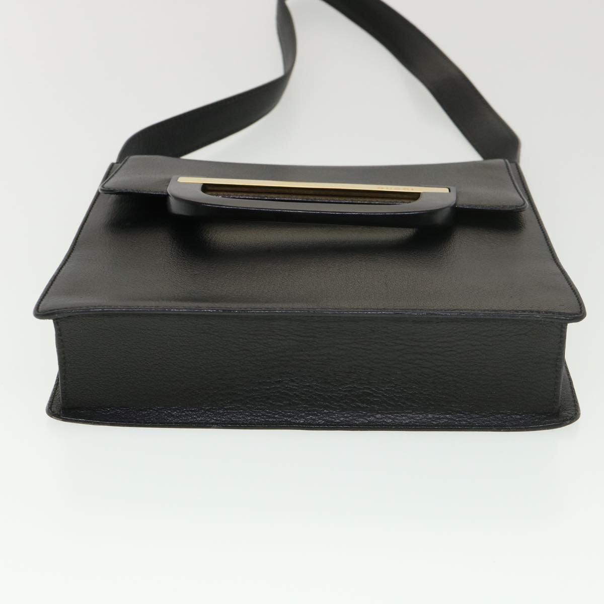 GUCCI Shoulder Bag Leather Black ar9186