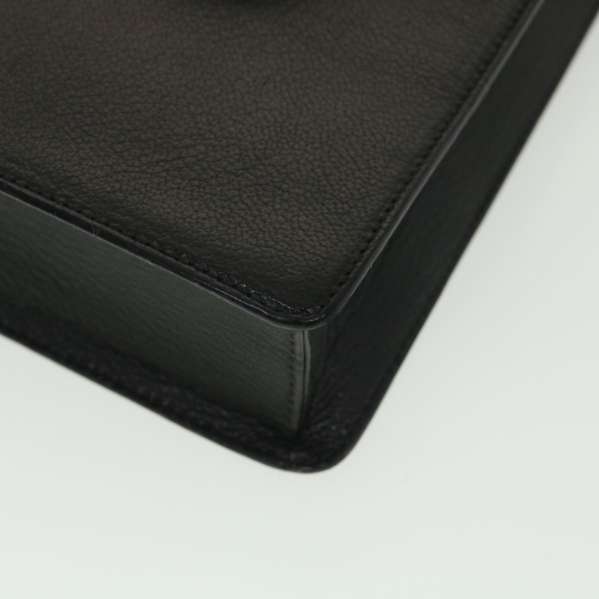 GUCCI Shoulder Bag Leather Black ar9186