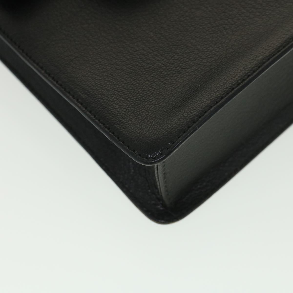 GUCCI Shoulder Bag Leather Black ar9186