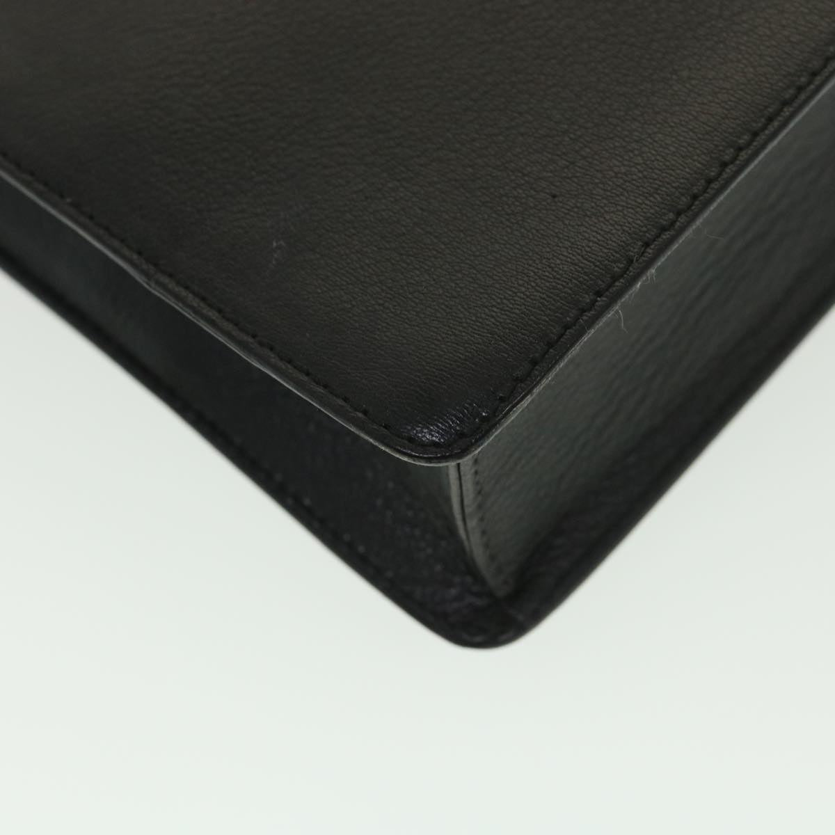 GUCCI Shoulder Bag Leather Black ar9186