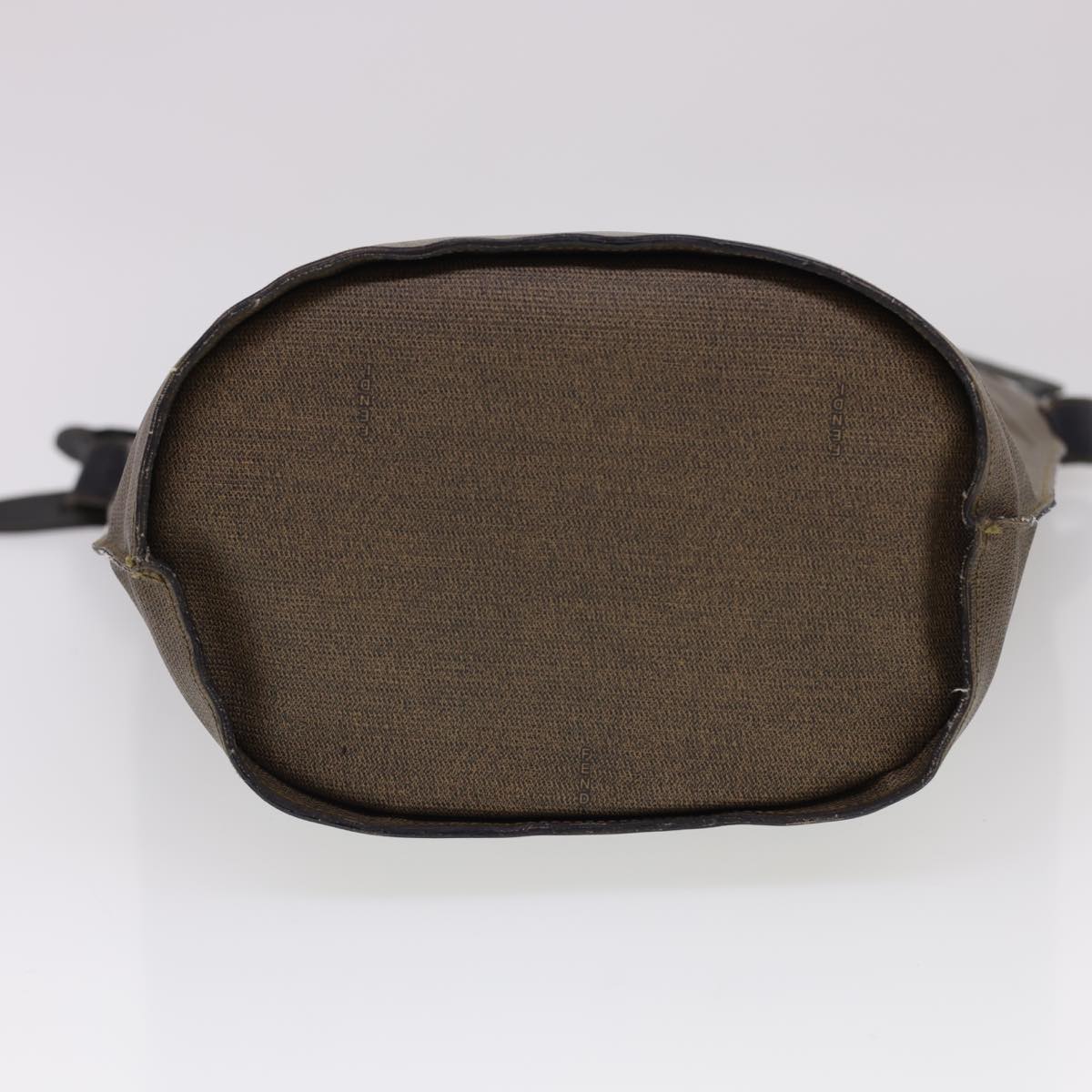 FENDI Shoulder Bag PVC Leather Dark Brown ar9213