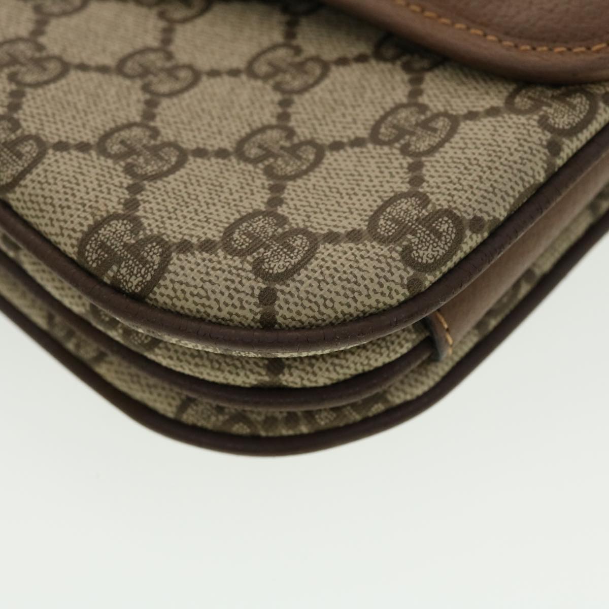 GUCCI GG Canvas Web Sherry Line Shoulder Bag Beige Red 001.113.6862 ar9275