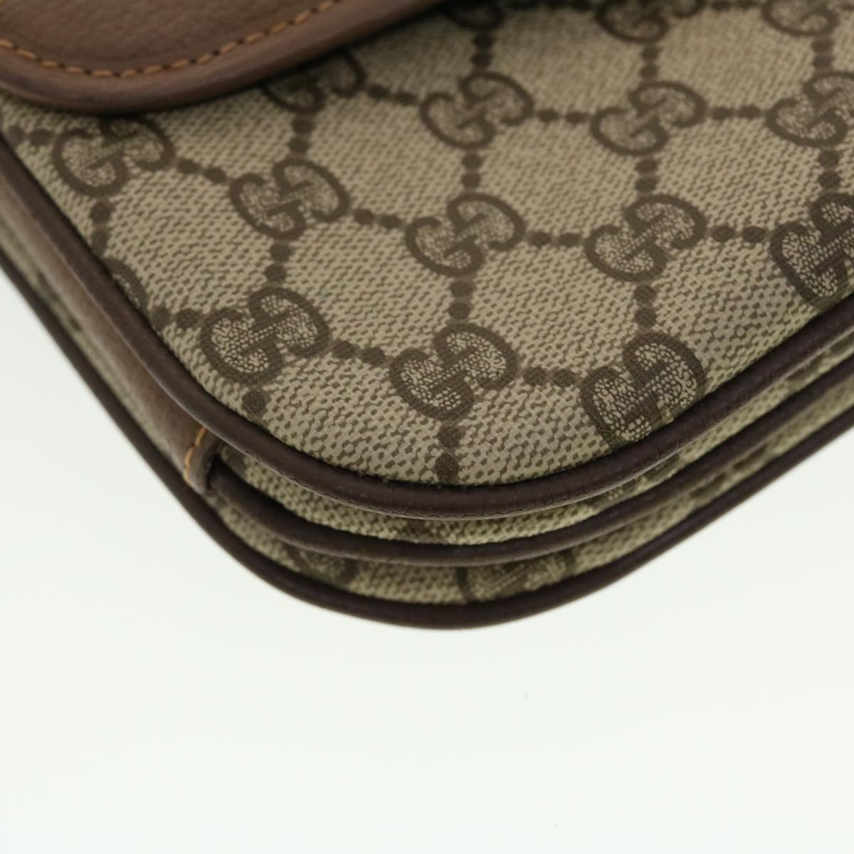 GUCCI GG Canvas Web Sherry Line Shoulder Bag Beige Red 001.113.6862 ar9275