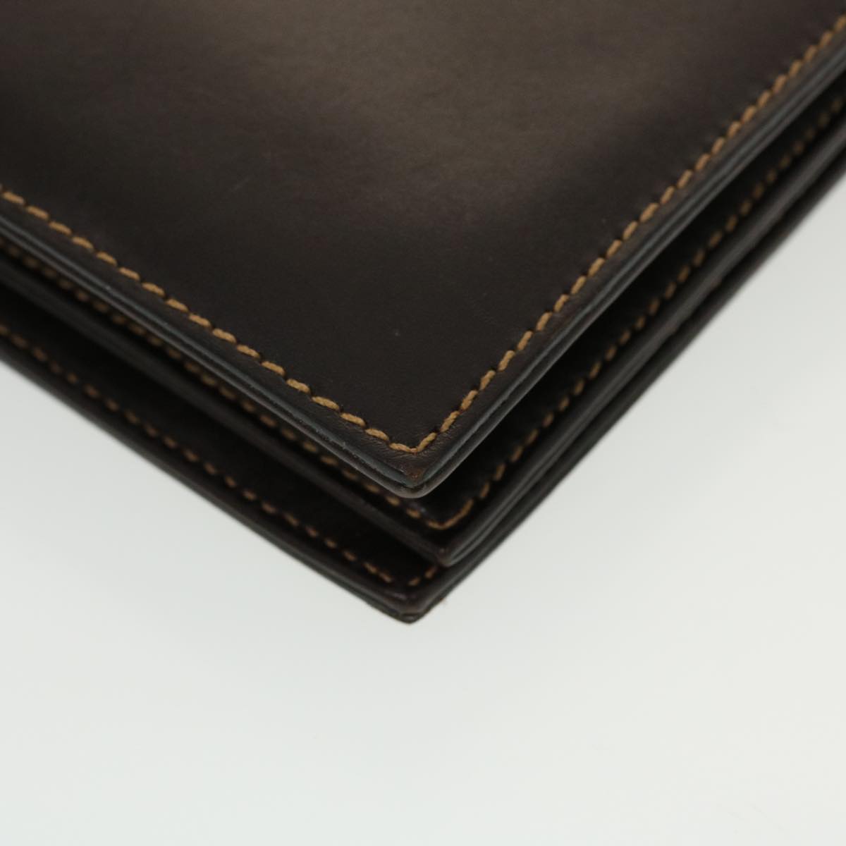 FENDI Shoulder Bag Leather Brown ar9569