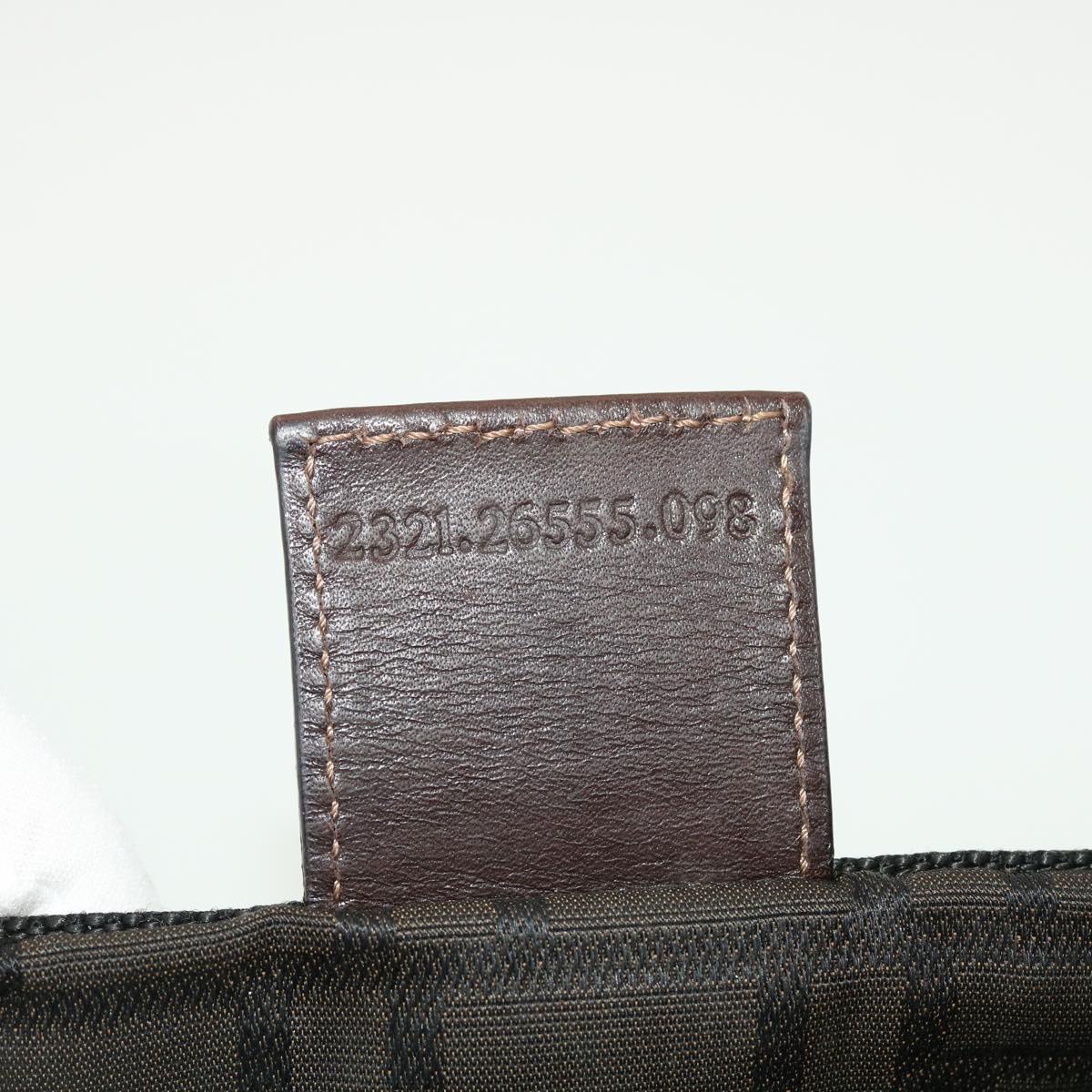 FENDI Zucca Canvas Hand Bag Black Brown 2321.26555.098 ar9639