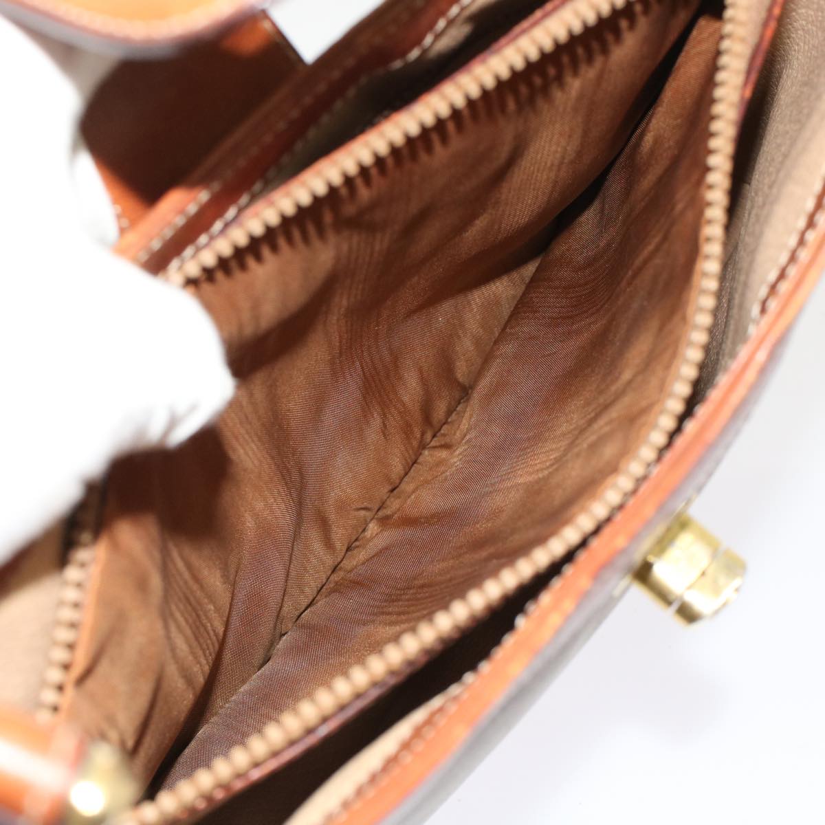 FENDI Pecan Macadam Canvas Hand Bag Garment Cover 3Set Brown Black ar9900B
