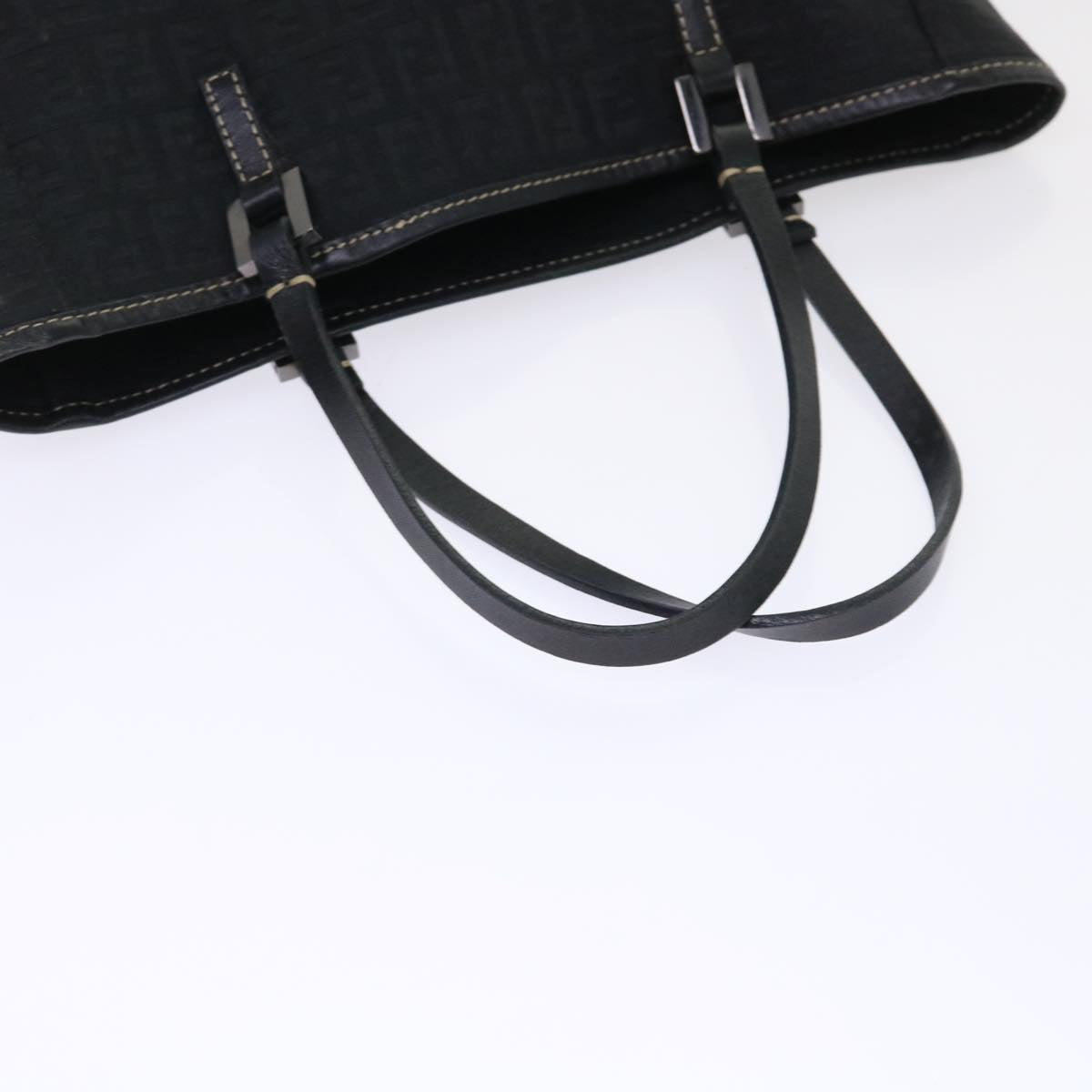 FENDI Zucchino Canvas Tote Bag Black ar9954