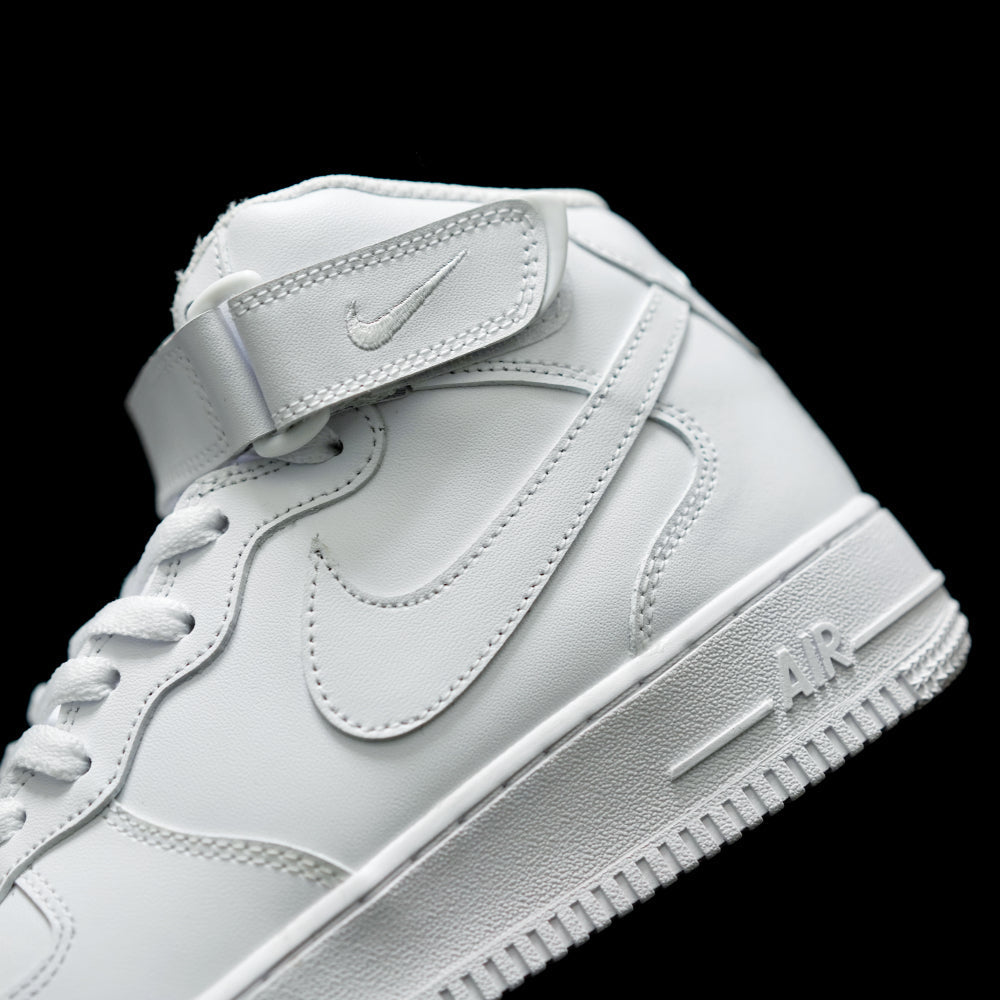 GLM - AF1 pure white mid-top