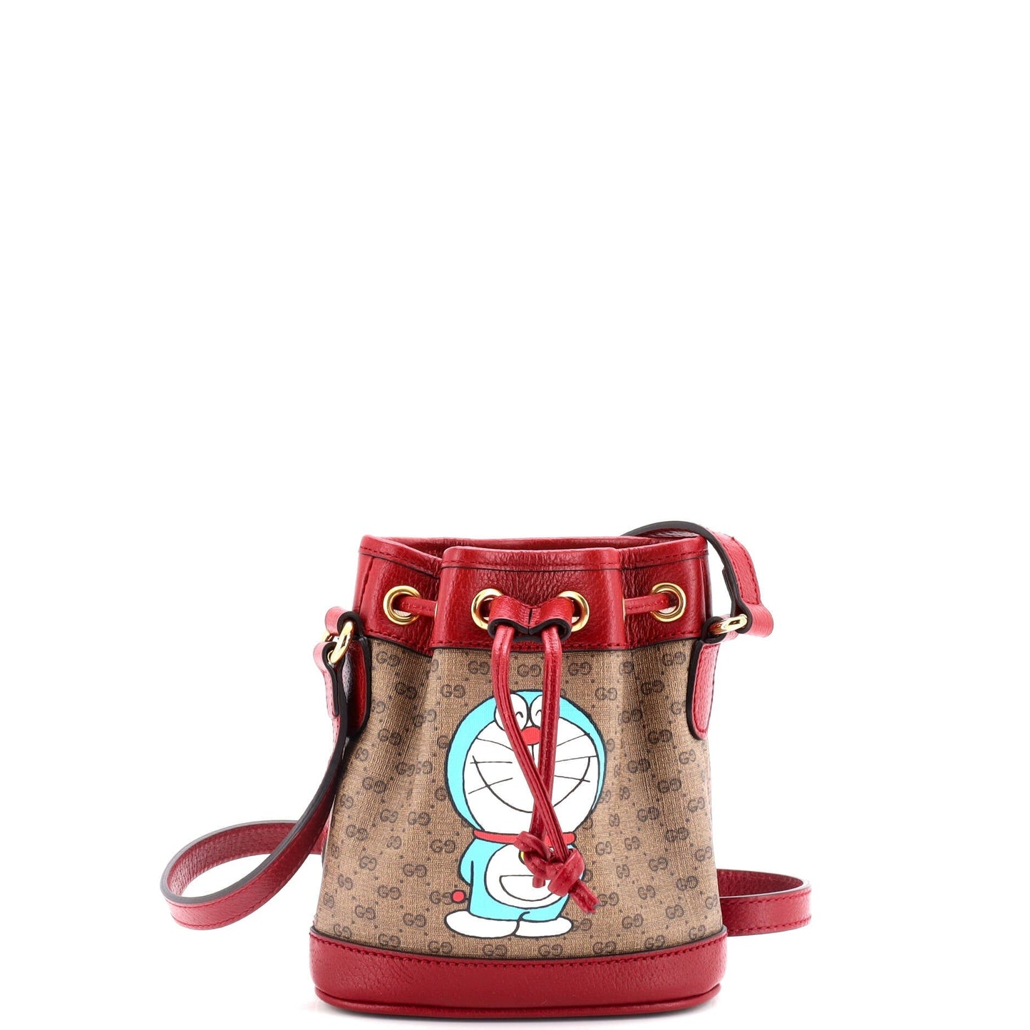 Doraemon Bucket Bag Printed Mini GG Coated Canvas Mini