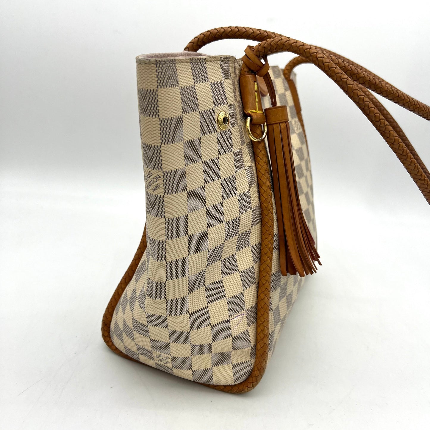 LOUIS VUITTON Damier Azur Propriano Rose Ballerine LA23078