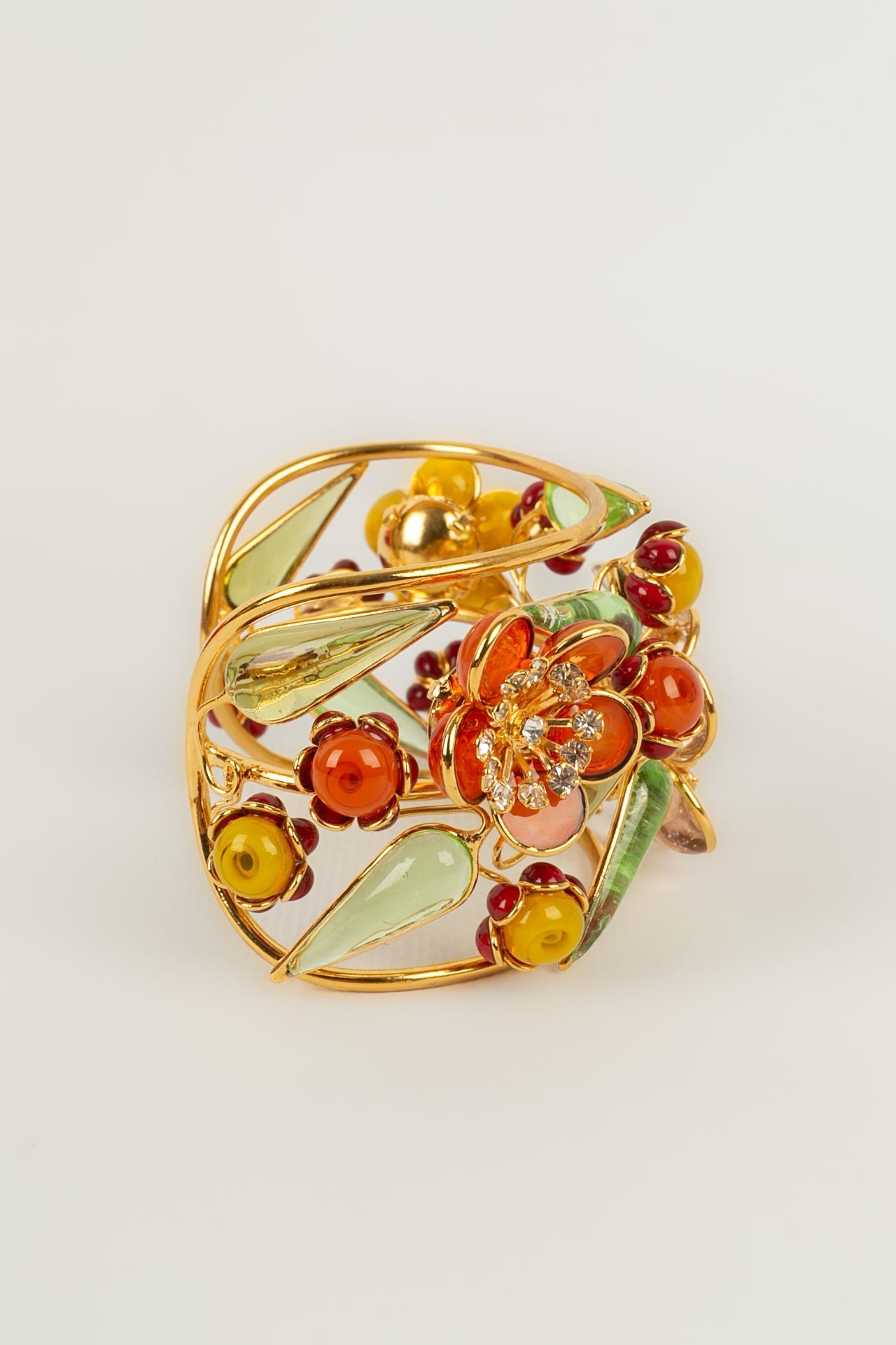 Bracelet manchette fleurs Augustine