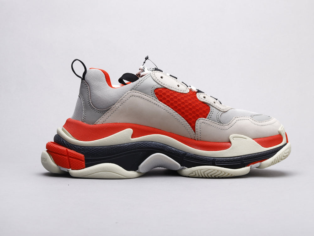 GLM - Bla Triple S Gray and Red Sneaker
