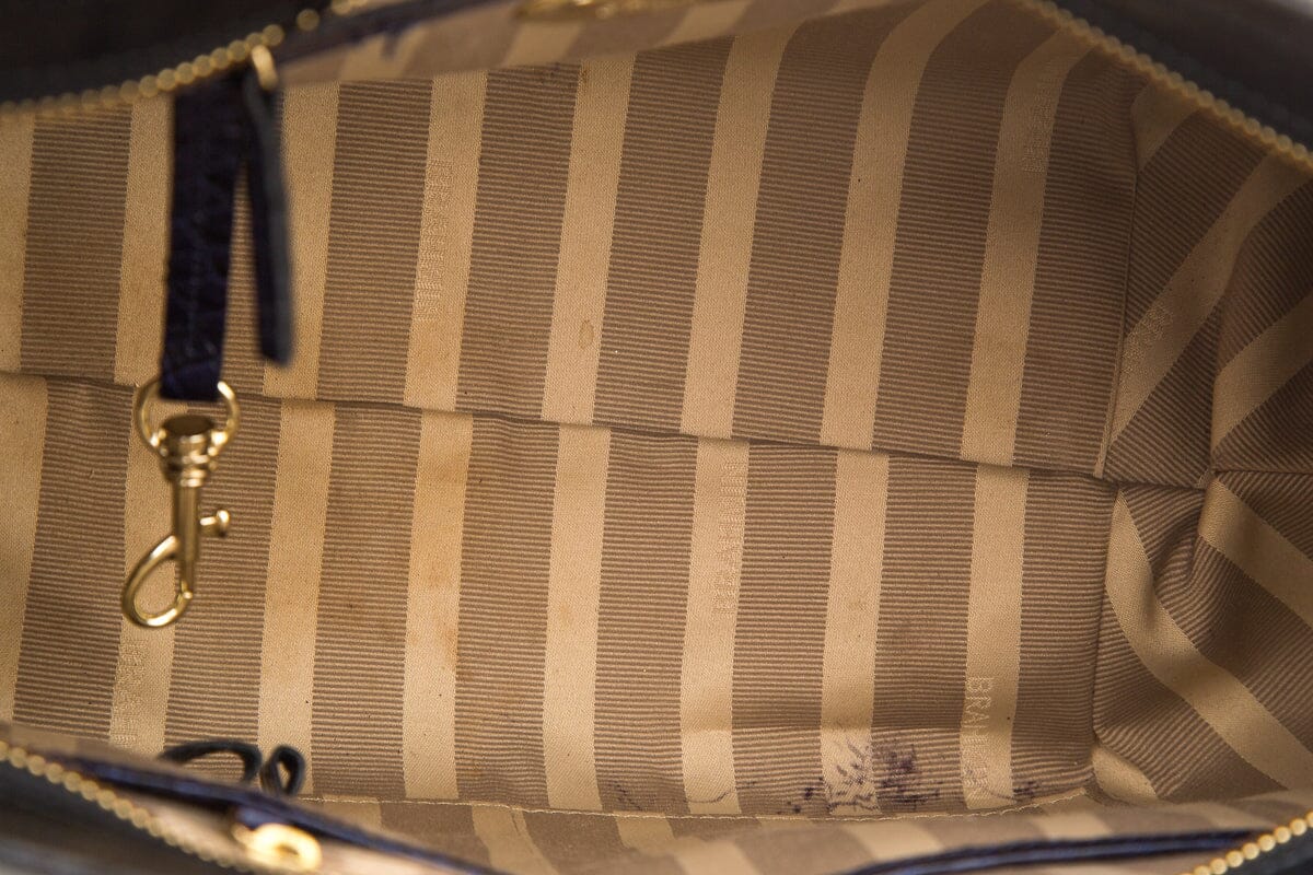 Brahmin Multi-Color Embossed Croc Handbag