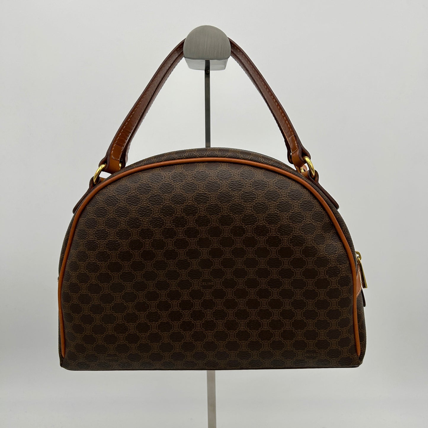 Celine Macadam Canvas Hand Bag PVC Leather - Brown B1130JNJFG