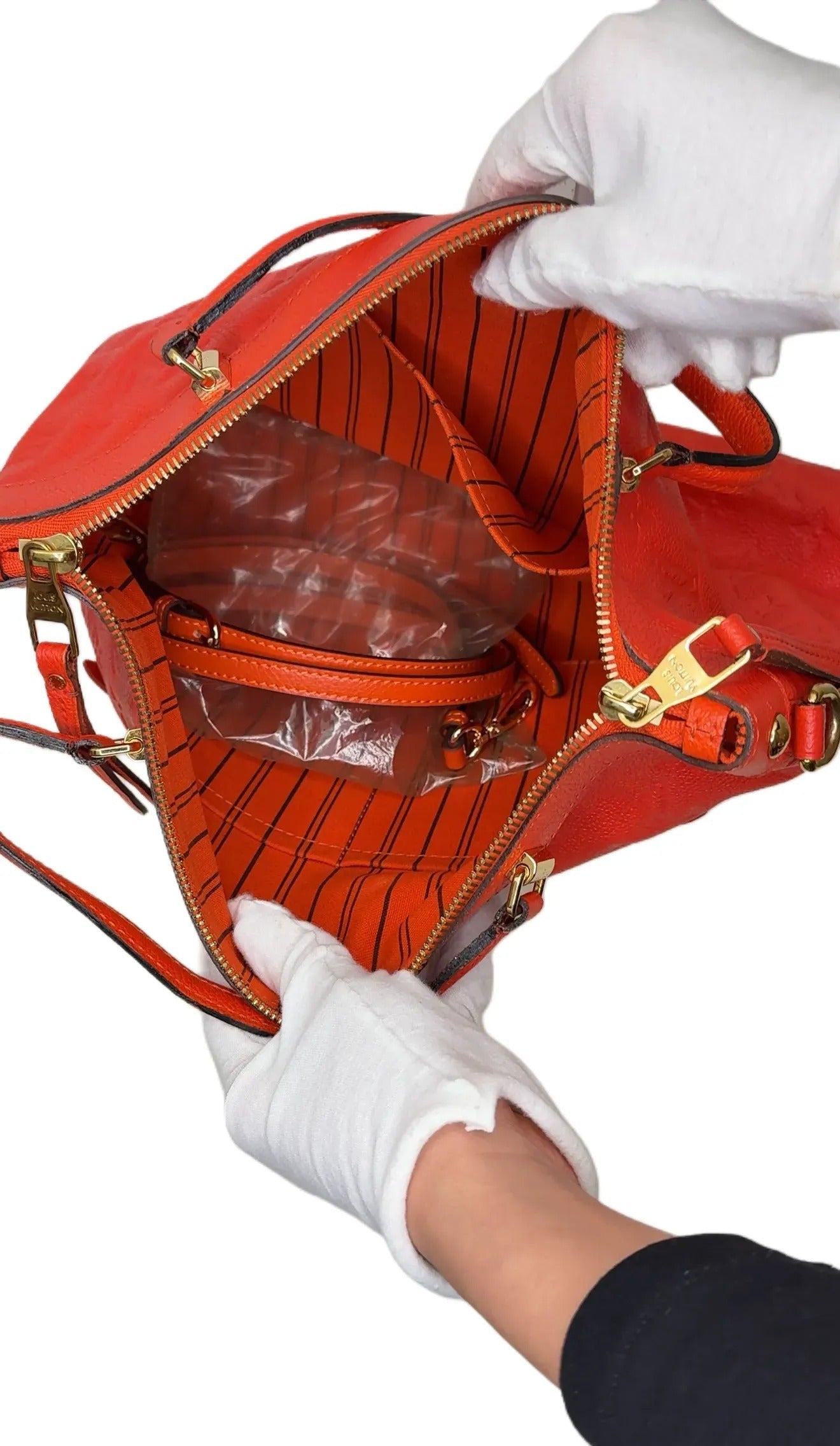 Louis Vuitton Monogram Empreinte Bastille MM - Orange Satchels B22-21