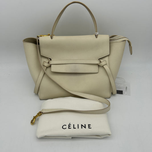 Celine Beige Belt Shoulder Bag