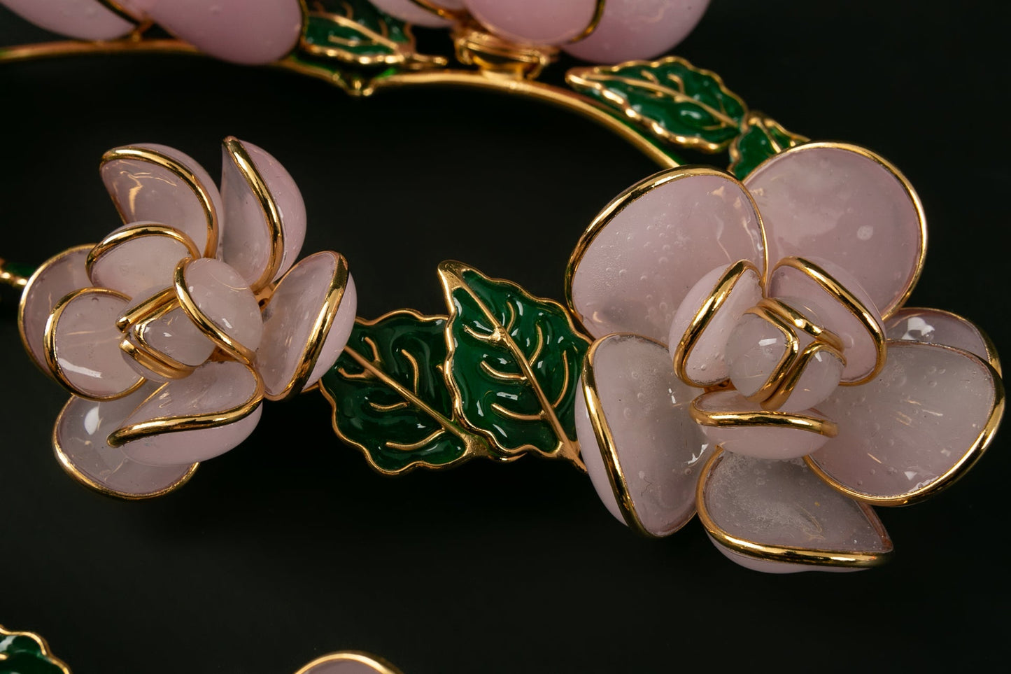 Collier en pÃƒÆ’Ã‚Â¢te de verre rose Augustine