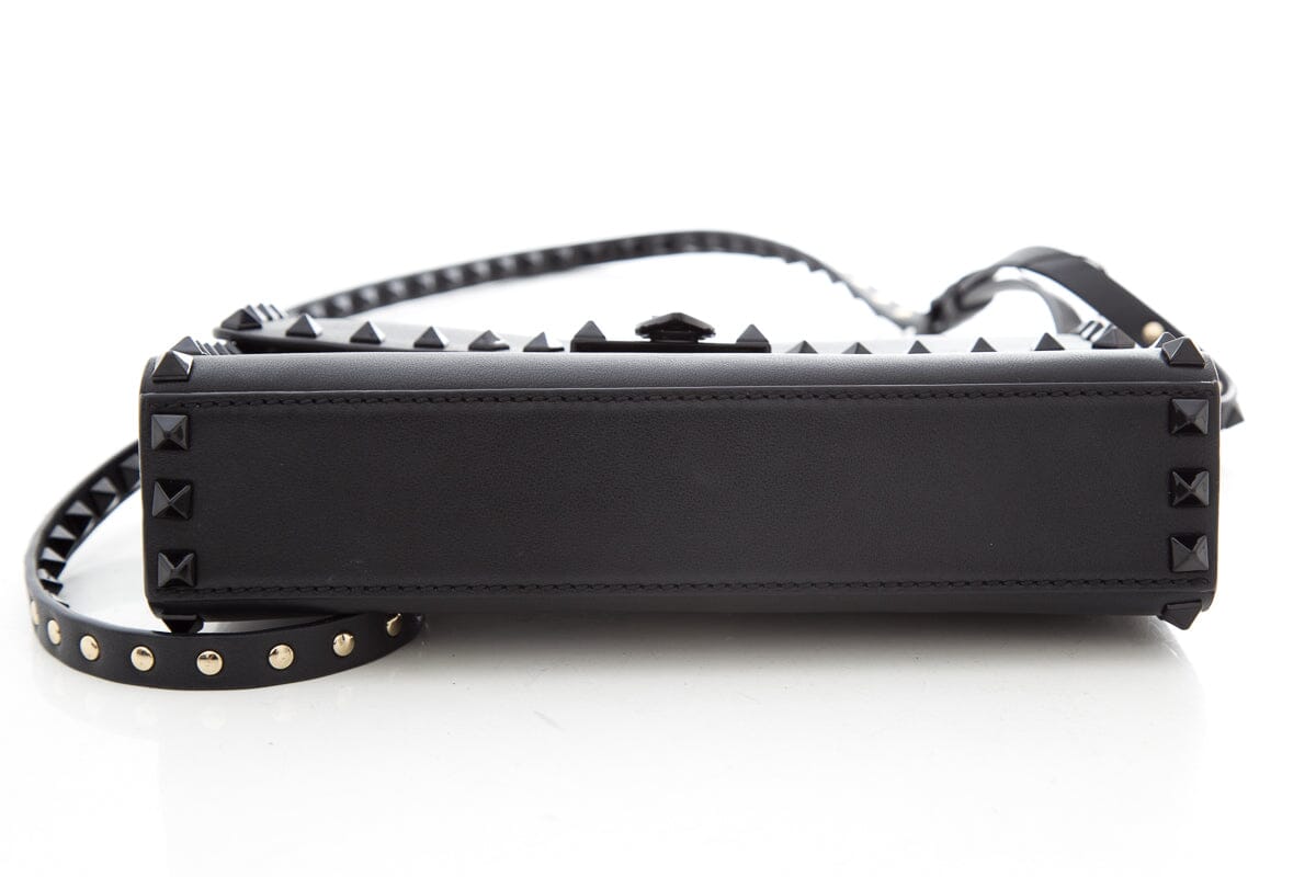 Valentino Black Rockstud Medium Handbag