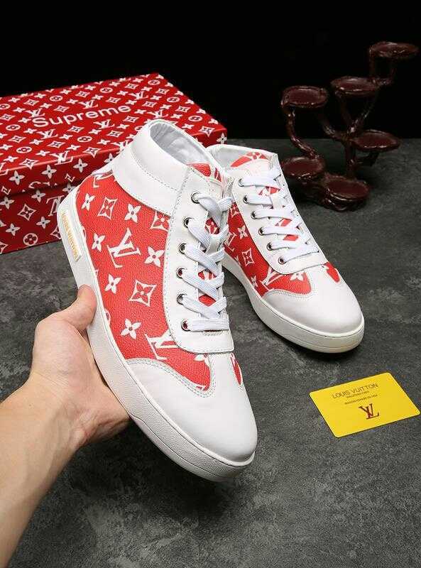 GLM - LUV HIgh Top White Red Sneaker