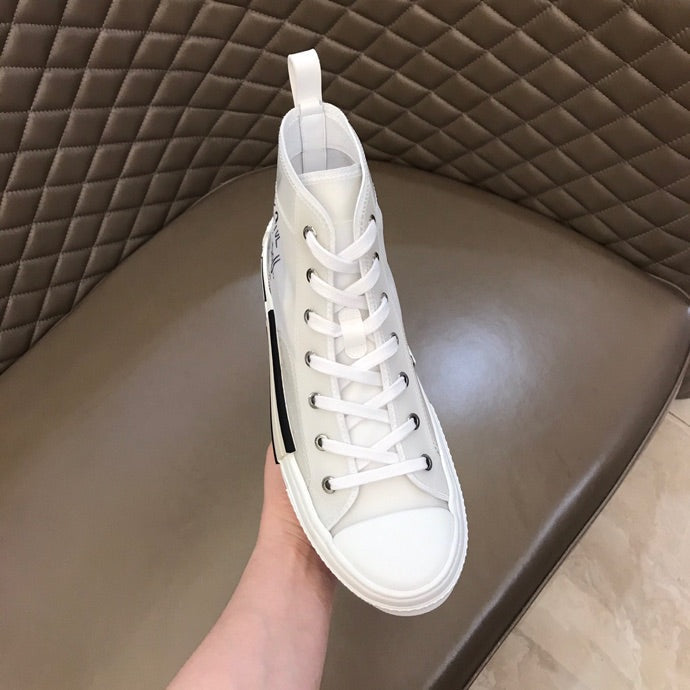 GLM - DIR B23 White Canvas HIGH-TOP SNEAKER