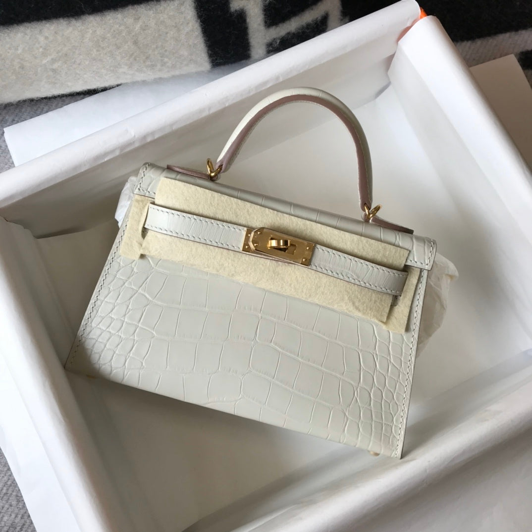 GLAMI Kelly White For Women Gold Toned Hardware 7.8in/20cm