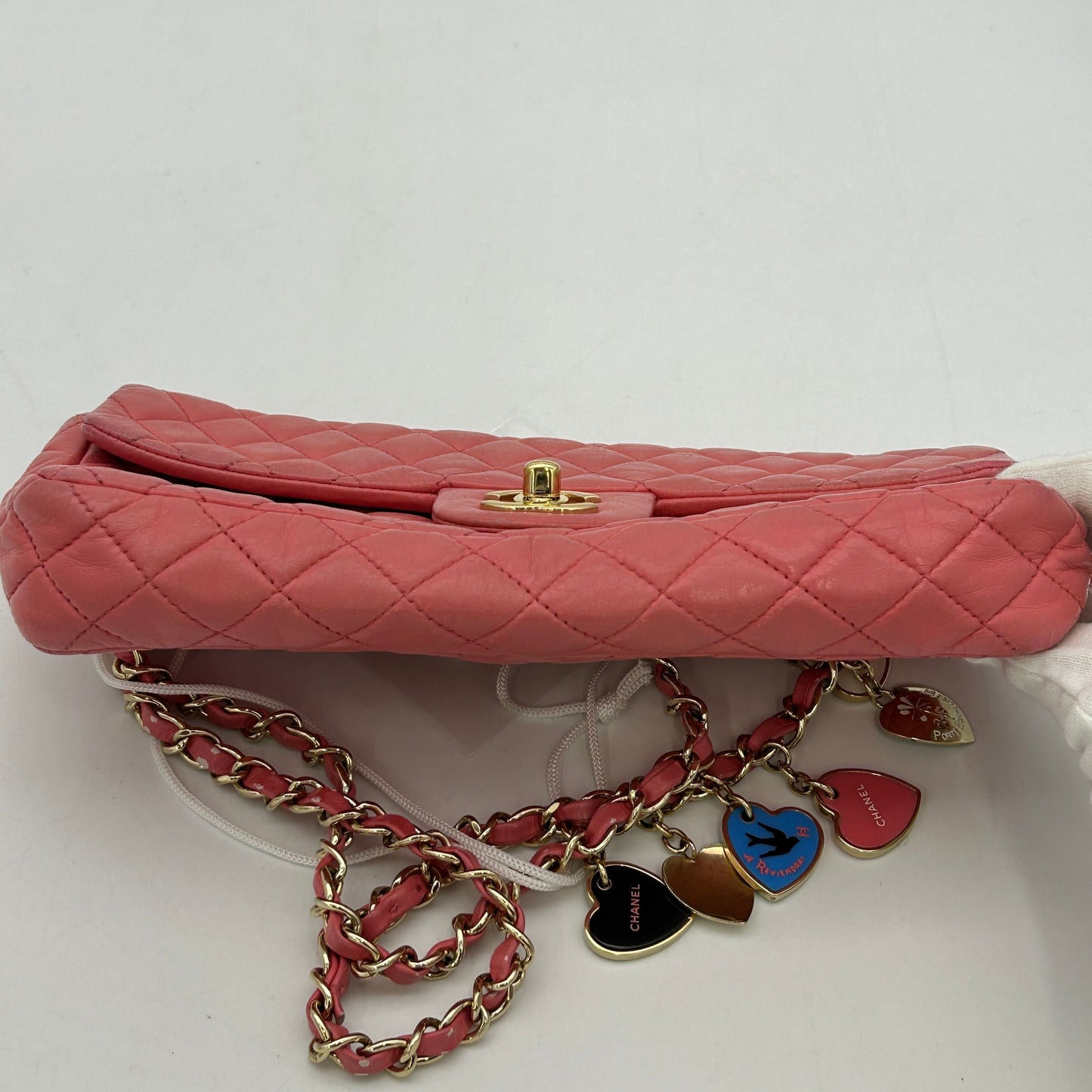 Chanel Camellia Charm Single Flap Bag LA3010