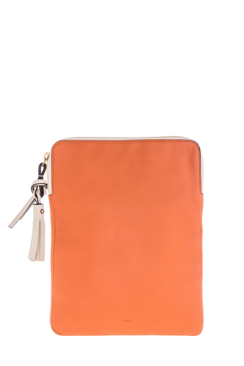 Chloe Orange Leather Pouch