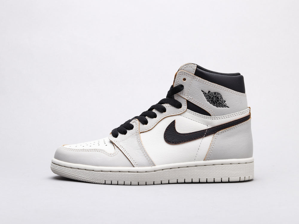GLM - AJ1 gray and white scratch shoes for women
