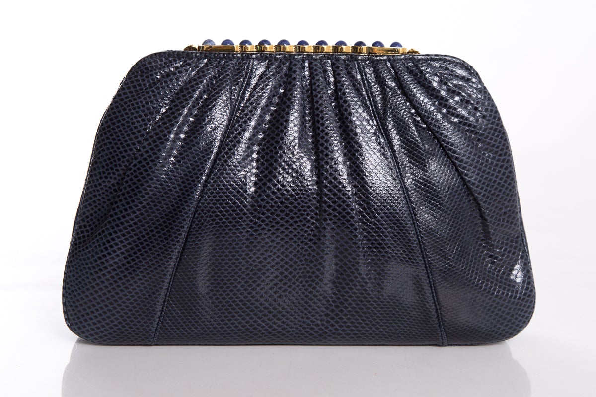 Judith Leiber Navy Evening Bag