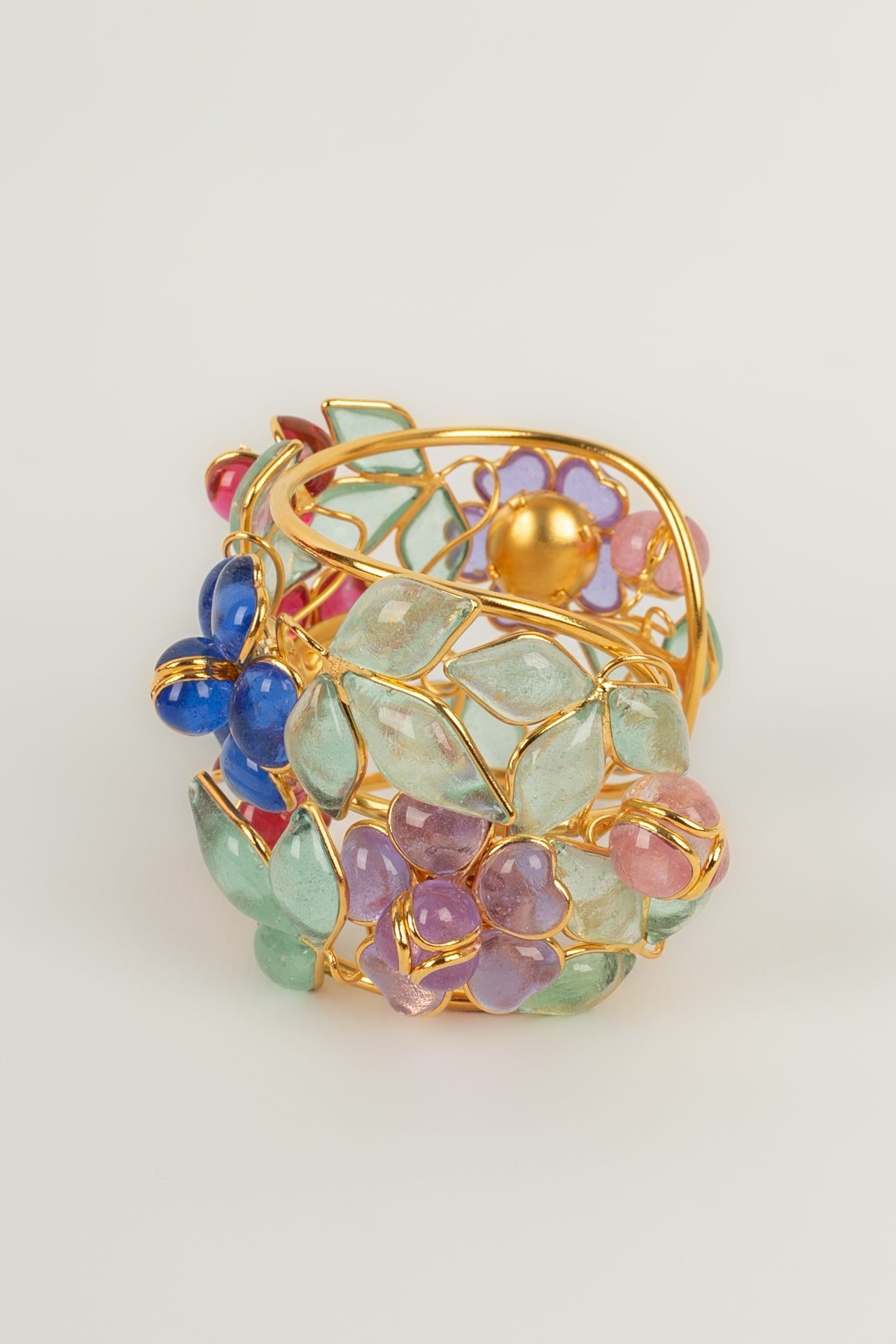 Bracelet manchette fleurs Augustine
