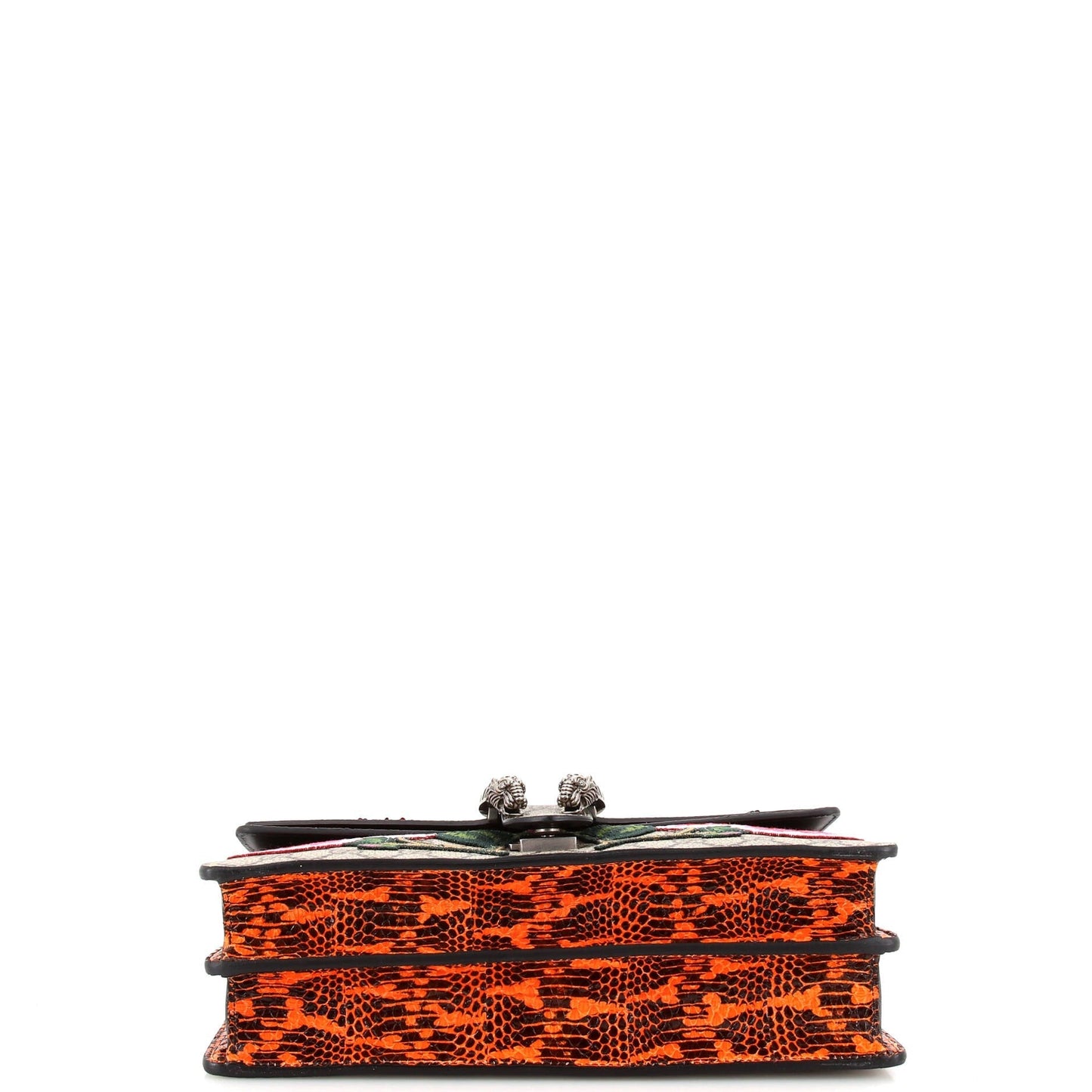 Dionysus Bag Embroidered GG Coated Canvas with Python Medium
