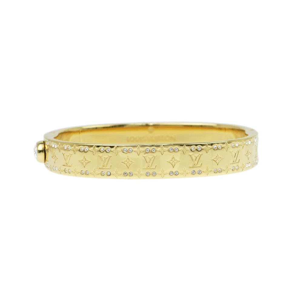 Louis Vuitton Ridge Bracelet Nanogram Strass M64860 G S Size Bungalow Accessories