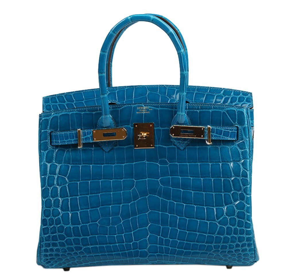 HermÃƒÆ’Ã‚Â¨s Birkin 30 Bag Blue Izmir Crocodile