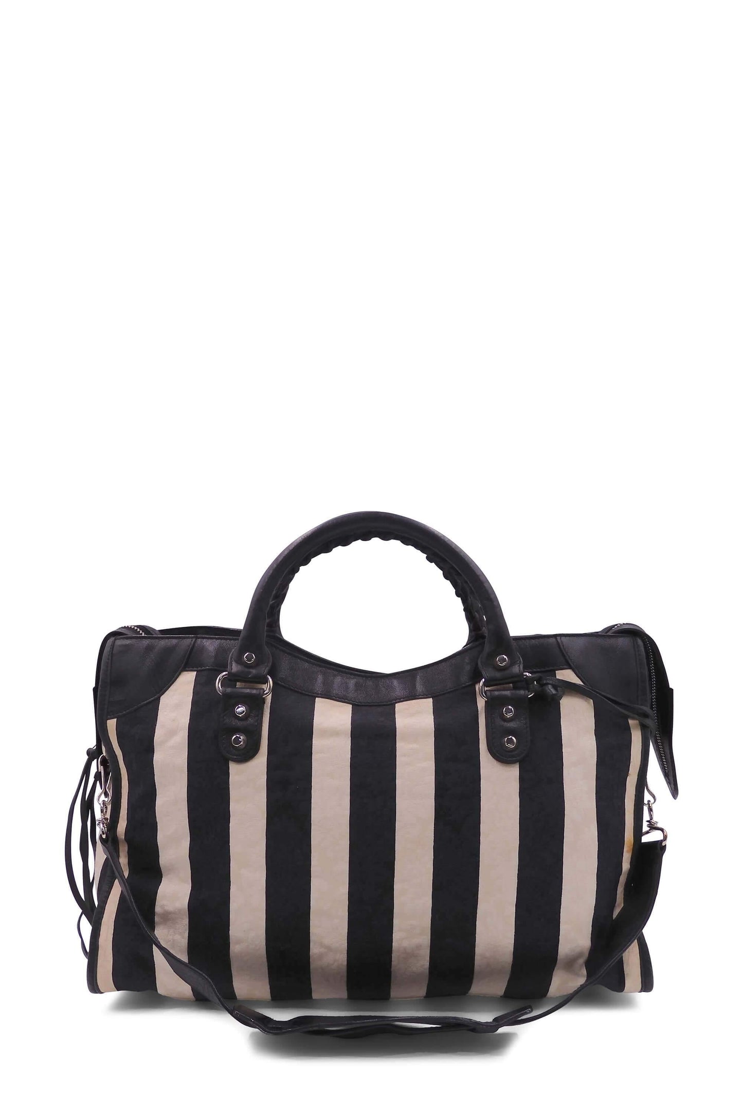Chevre Damask Stripe City M Black White