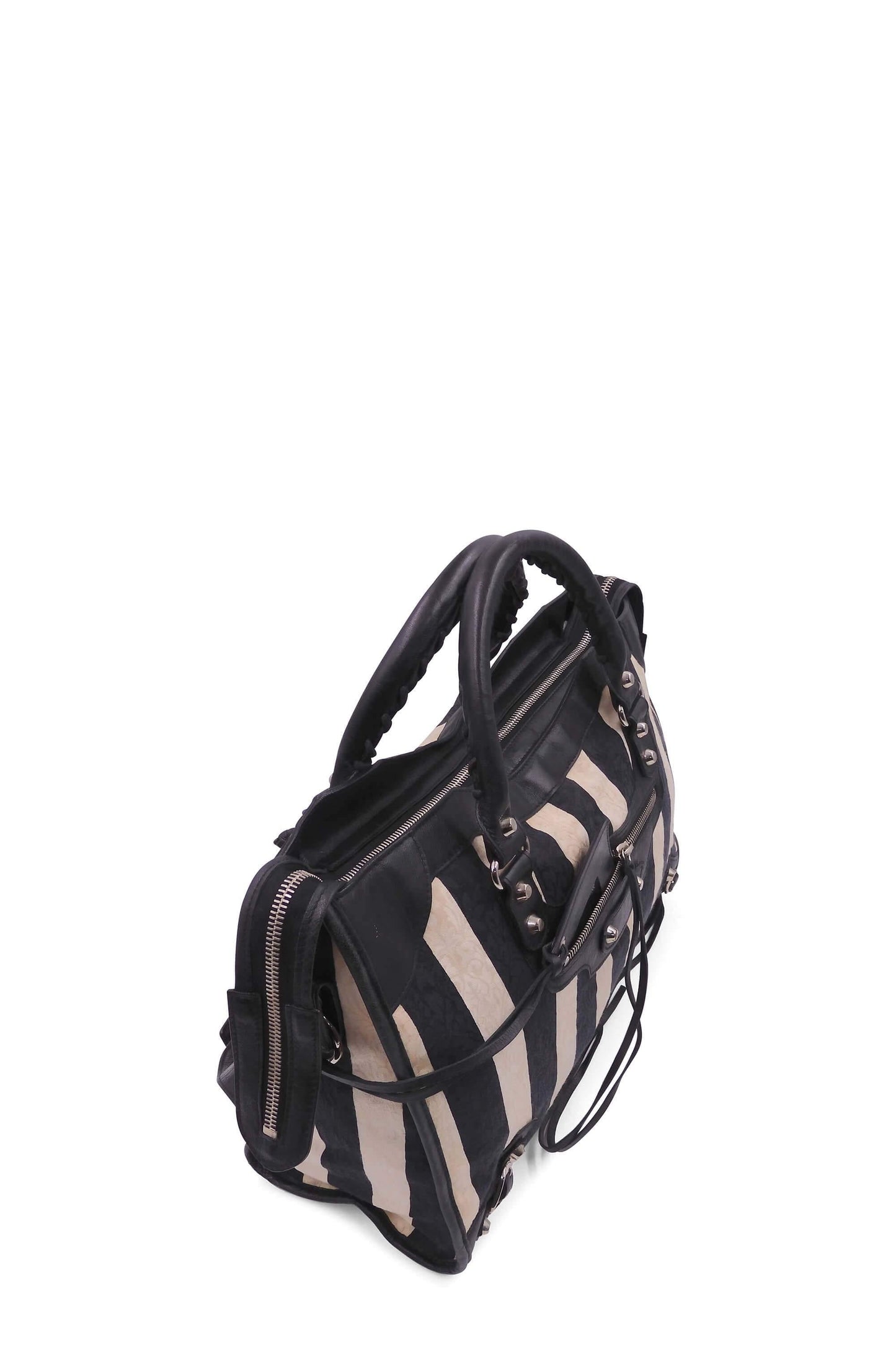 Chevre Damask Stripe City M Black White