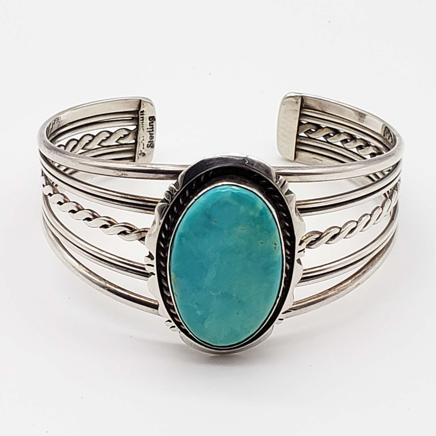 Bangle Sterling Silver with Turquoise Stone